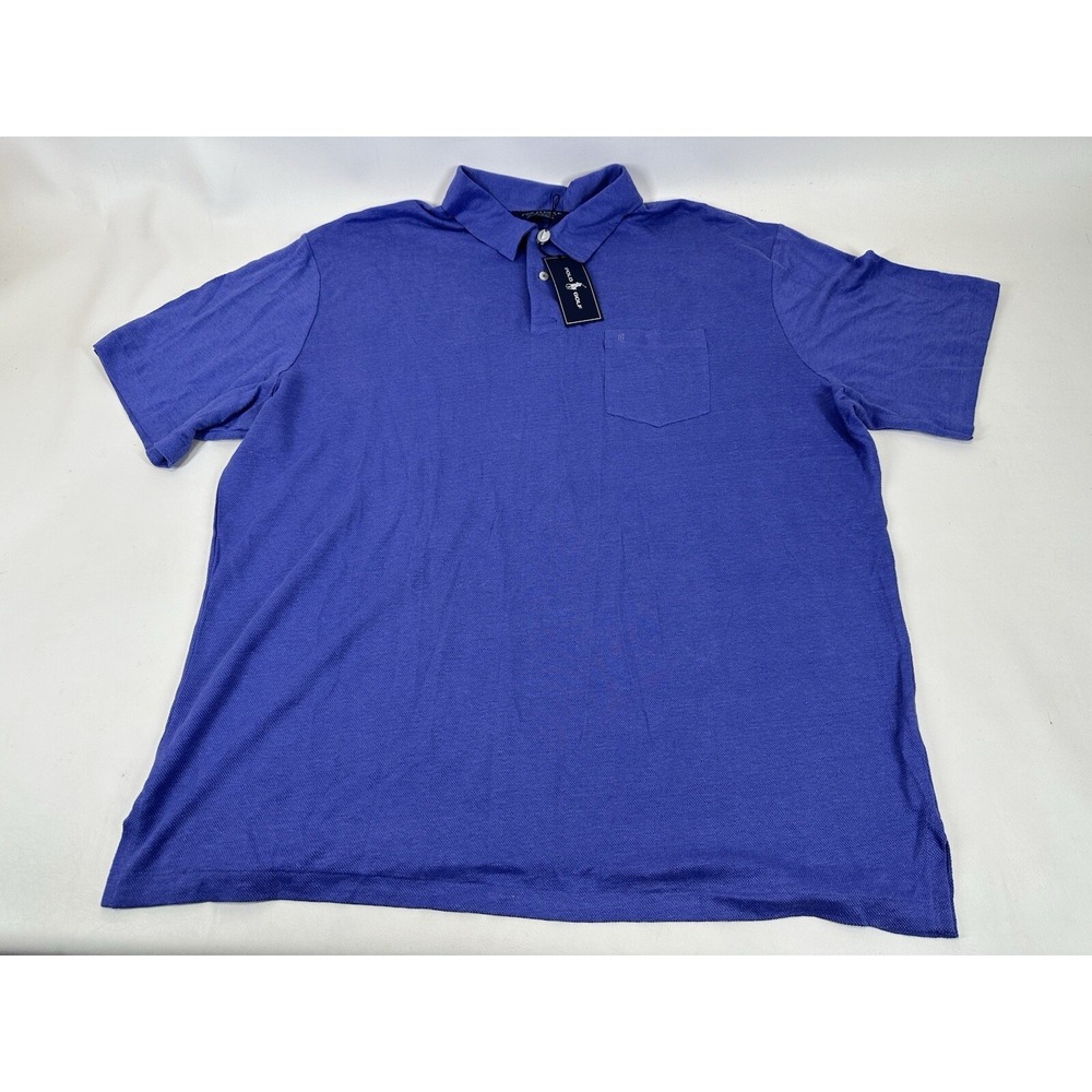POLO GOLF RALPH LAUREN 100% linen Purple polo shirt‎ XXL NWT